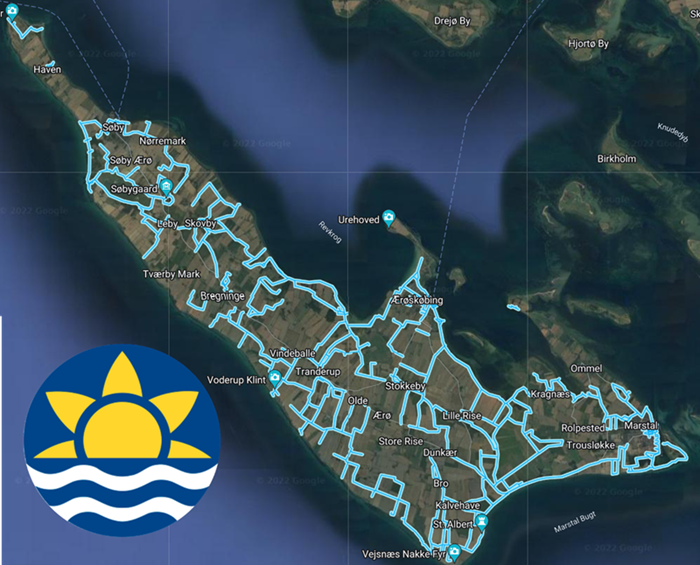 Omfang af trailViews arbejde med at synliggøre naturen på Ærø via Google Street View